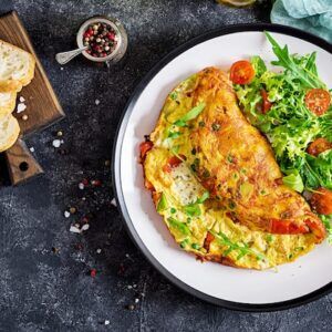 Chicken Sausage Omelette | Keto